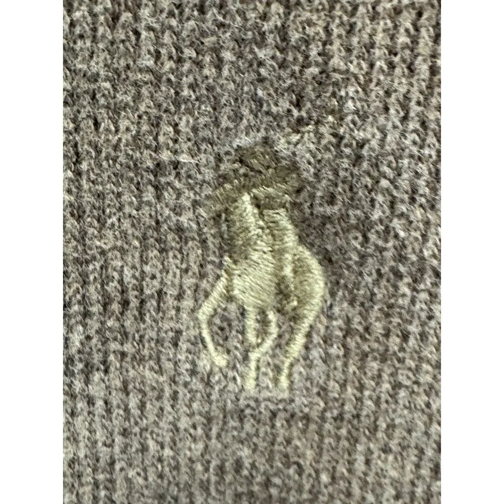 Vintage Polo Ralph Lauen 2XL Brown Estate Rib Cotton Quarter Zip Sweatshirt